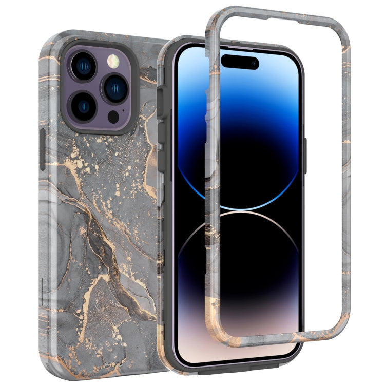 For iPhone 14 Pro Max Varnishing Water Stick TPU + Hard Plastic Phone Case