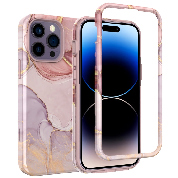 For iPhone 14 Pro Max Varnishing Water Stick TPU + Hard Plastic Phone Case