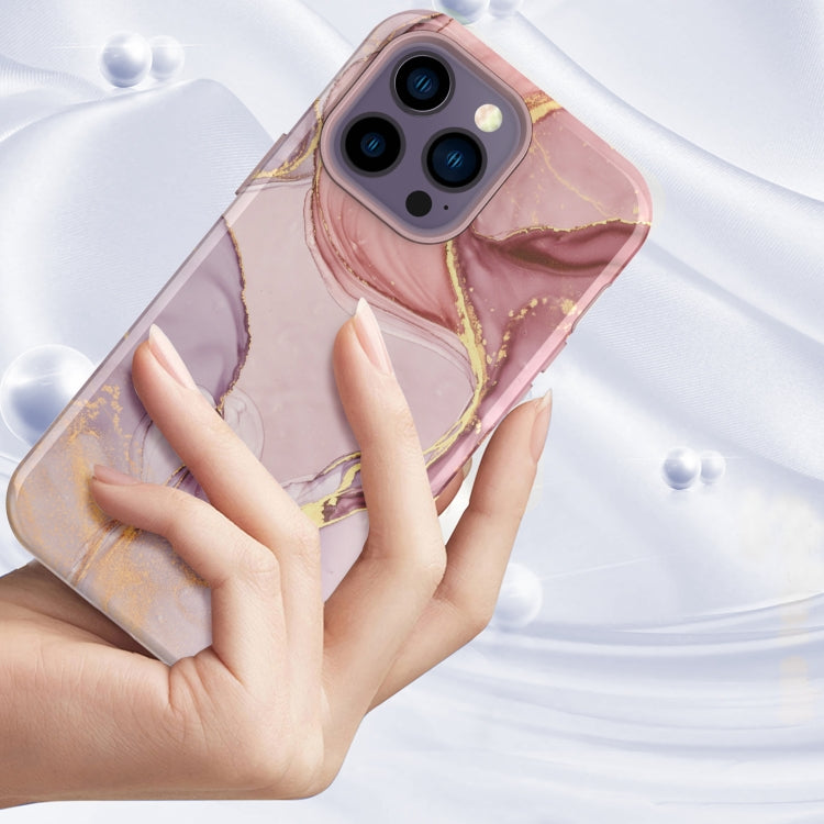 For iPhone 14 Pro Max Varnishing Water Stick TPU + Hard Plastic Phone Case