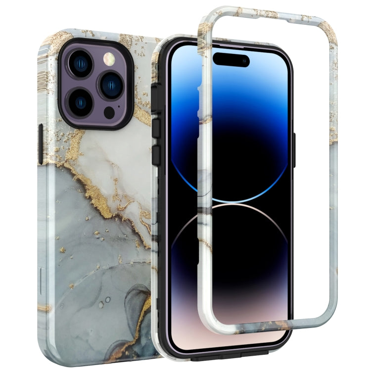 For iPhone 14 Pro Max Varnishing Water Stick TPU + Hard Plastic Phone Case