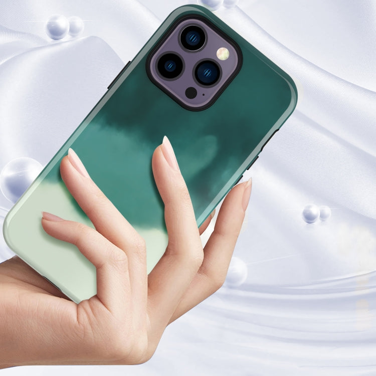 For iPhone 14 Pro Max Varnishing Water Stick TPU + Hard Plastic Phone Case