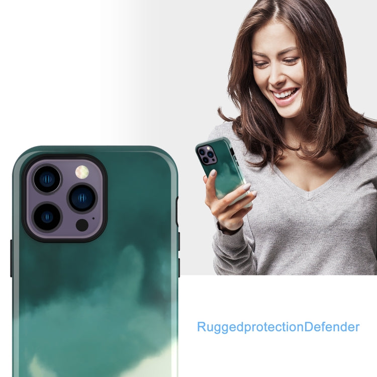 For iPhone 14 Pro Max Varnishing Water Stick TPU + Hard Plastic Phone Case