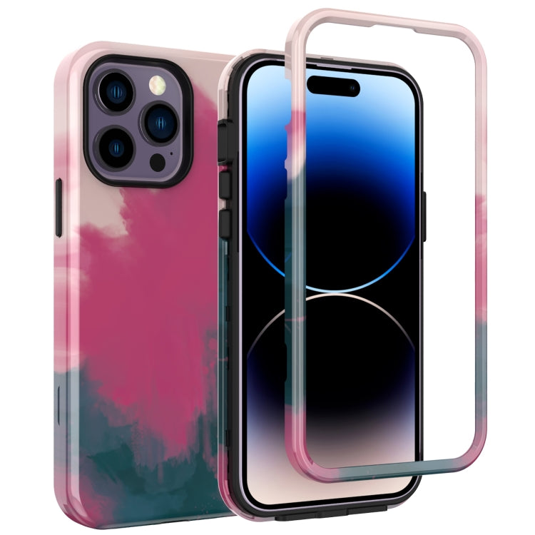 For iPhone 14 Pro Max Varnishing Water Stick TPU + Hard Plastic Phone Case