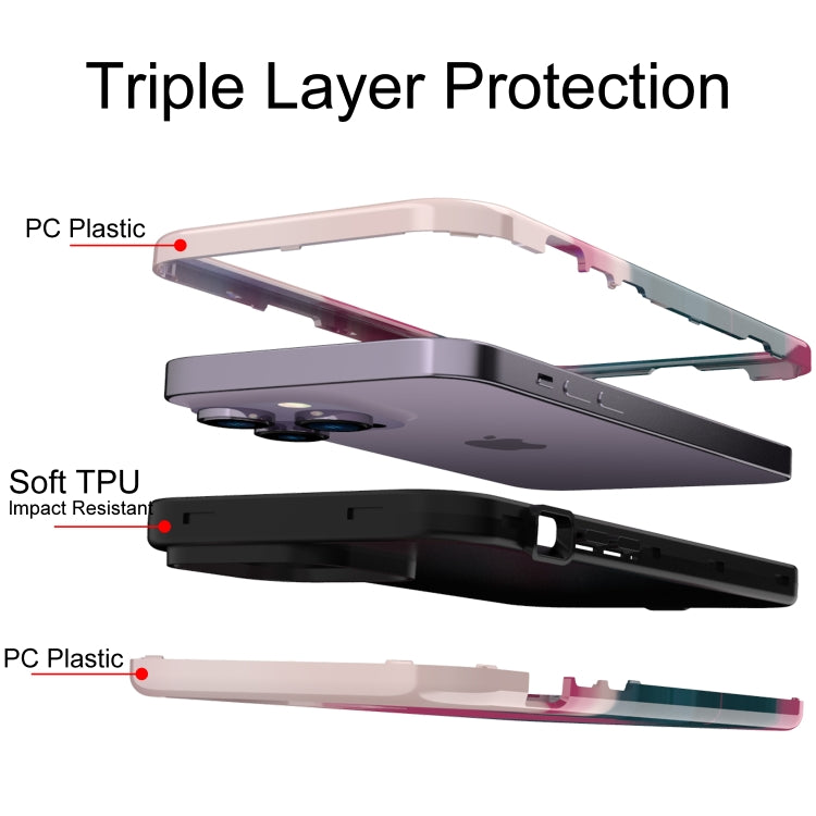 For iPhone 14 Pro Max Varnishing Water Stick TPU + Hard Plastic Phone Case