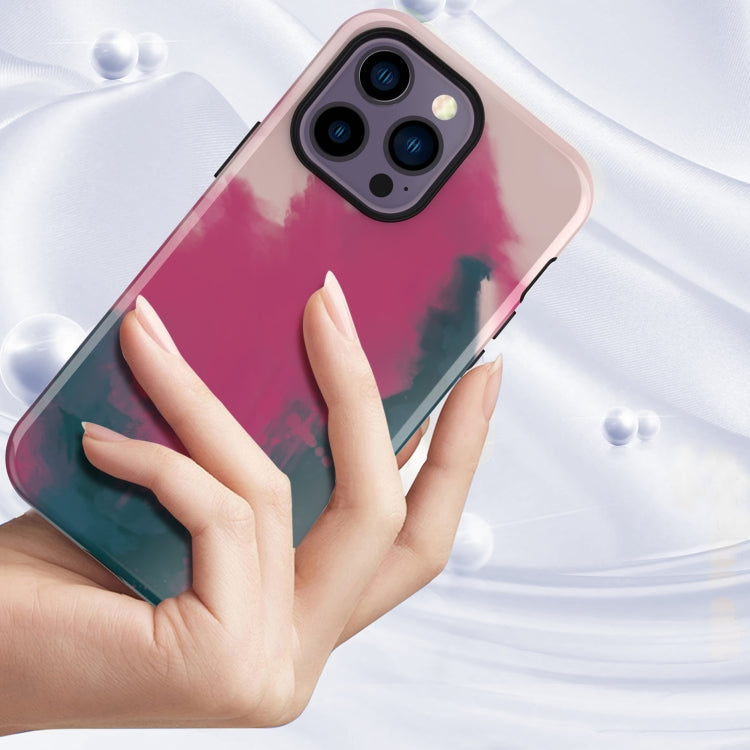 For iPhone 14 Pro Max Varnishing Water Stick TPU + Hard Plastic Phone Case