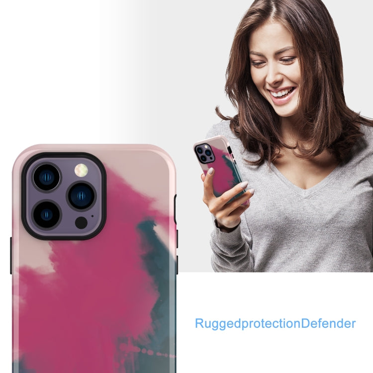 For iPhone 14 Pro Max Varnishing Water Stick TPU + Hard Plastic Phone Case