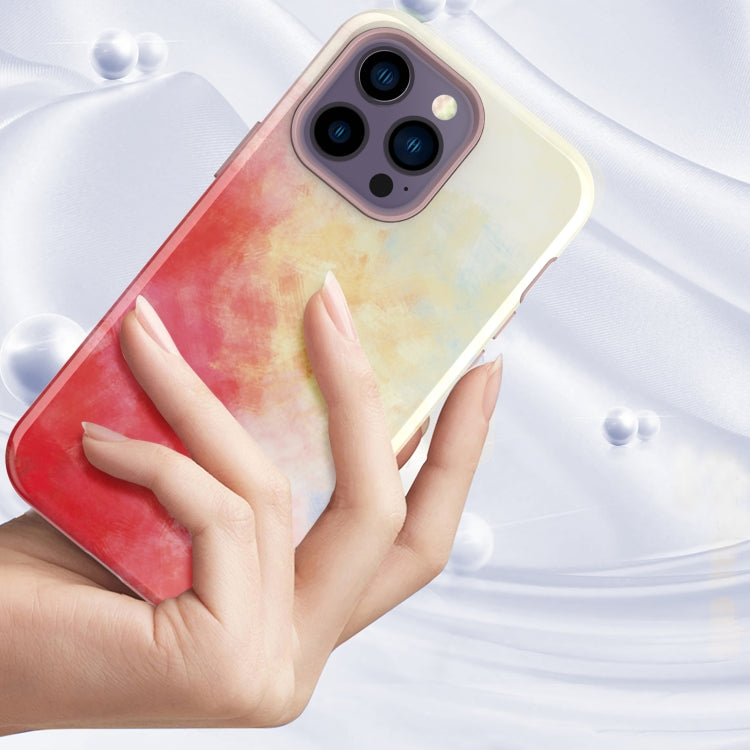 For iPhone 14 Pro Max Varnishing Water Stick TPU + Hard Plastic Phone Case