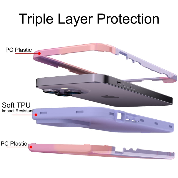 For iPhone 14 Pro Max Varnishing Water Stick TPU + Hard Plastic Phone Case