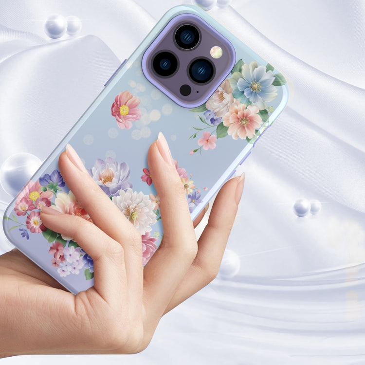 For iPhone 14 Pro Varnishing Water Stick TPU + Hard Plastic Phone Case