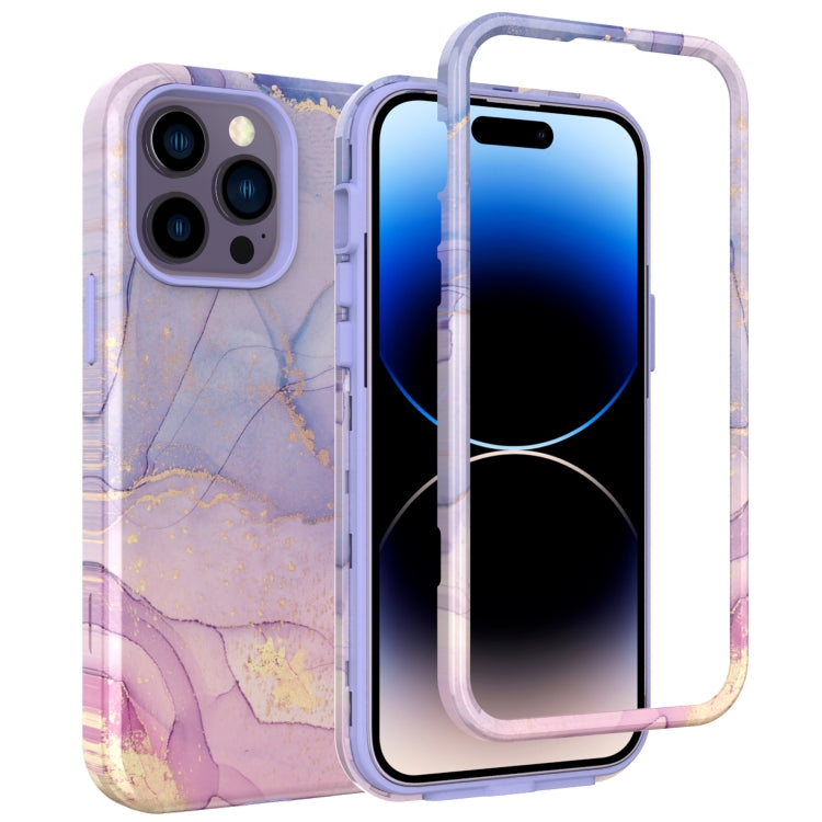 For iPhone 14 Pro Varnishing Water Stick TPU + Hard Plastic Phone Case