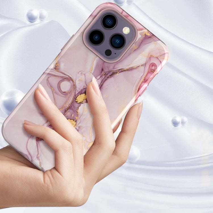 For iPhone 14 Pro Varnishing Water Stick TPU + Hard Plastic Phone Case
