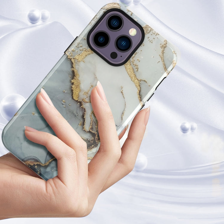 For iPhone 14 Pro Varnishing Water Stick TPU + Hard Plastic Phone Case
