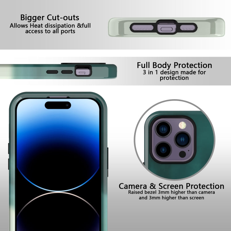 For iPhone 14 Pro Varnishing Water Stick TPU + Hard Plastic Phone Case