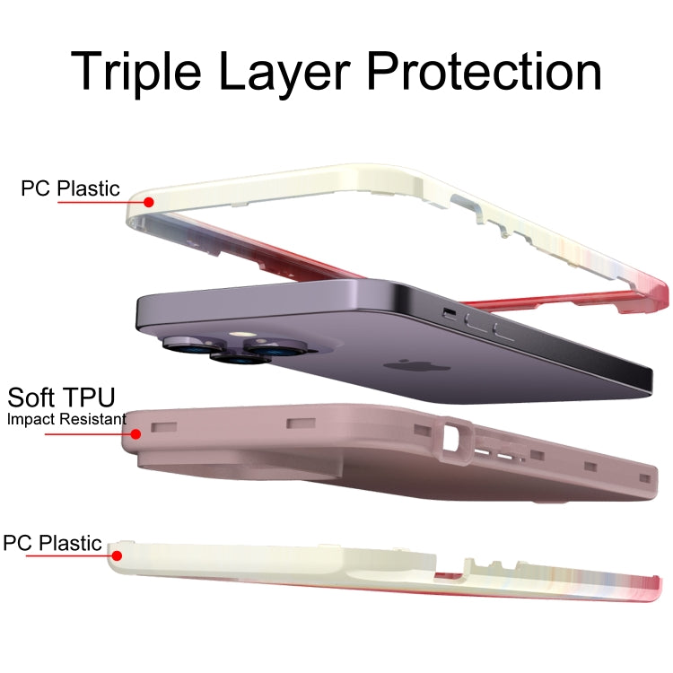 For iPhone 14 Pro Varnishing Water Stick TPU + Hard Plastic Phone Case