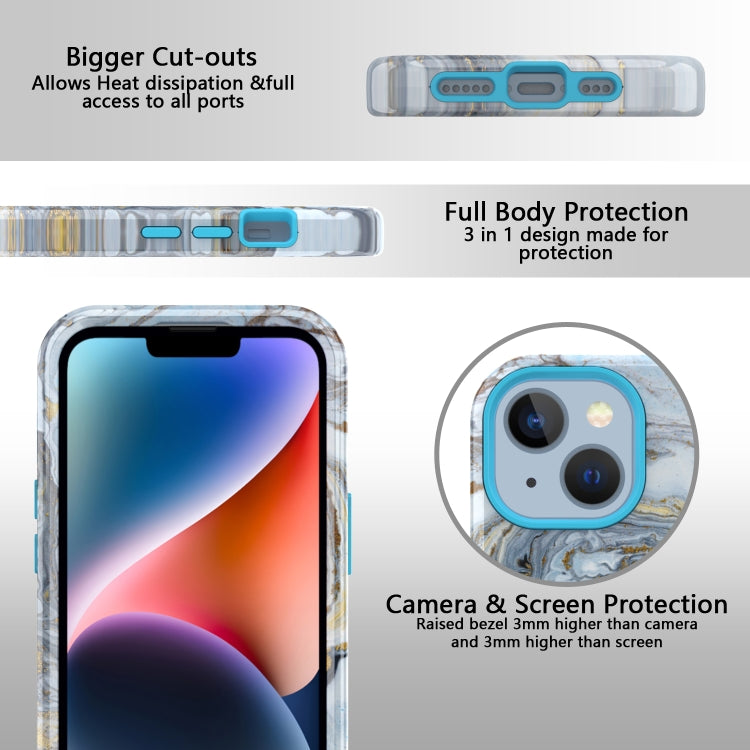 For iPhone 14 Varnishing Water Stick TPU + Hard Plastic Phone Case