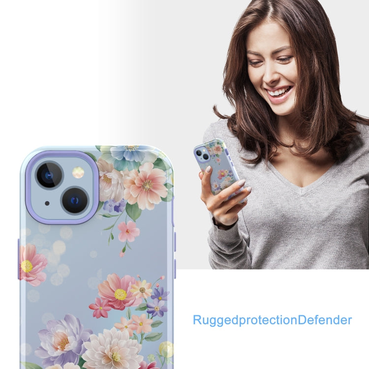 For iPhone 14 Varnishing Water Stick TPU + Hard Plastic Phone Case