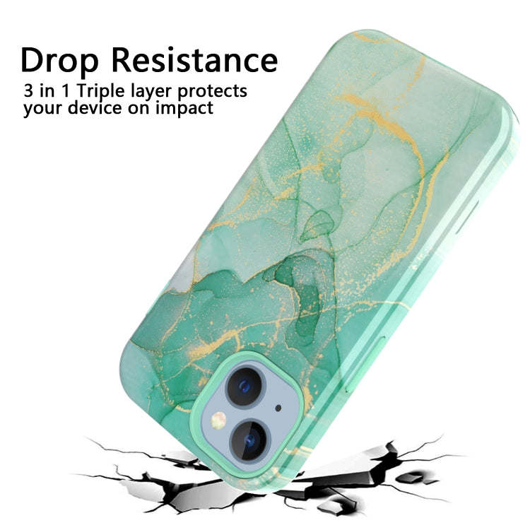 For iPhone 14 Varnishing Water Stick TPU + Hard Plastic Phone Case