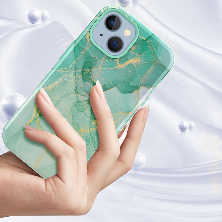 For iPhone 14 Varnishing Water Stick TPU + Hard Plastic Phone Case