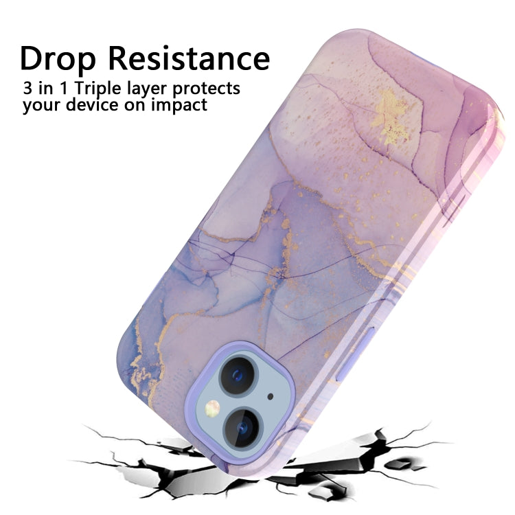 For iPhone 14 Varnishing Water Stick TPU + Hard Plastic Phone Case