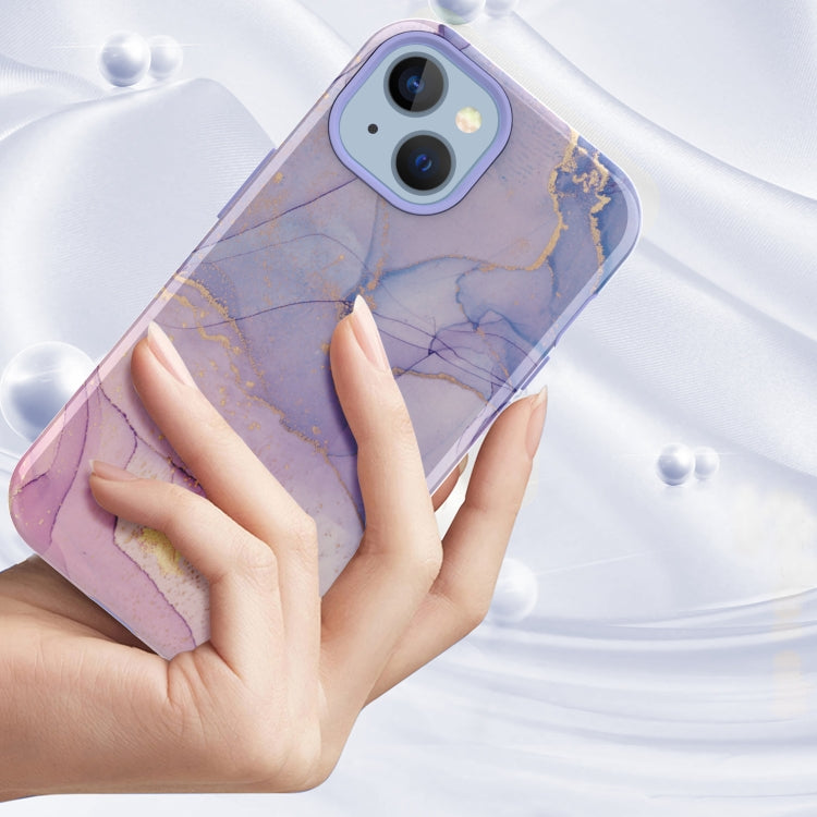 For iPhone 14 Varnishing Water Stick TPU + Hard Plastic Phone Case