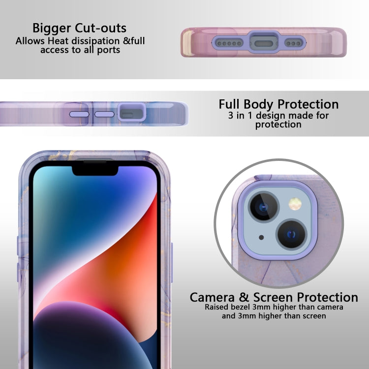 For iPhone 14 Varnishing Water Stick TPU + Hard Plastic Phone Case