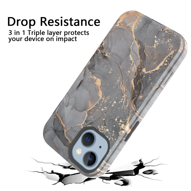 For iPhone 14 Varnishing Water Stick TPU + Hard Plastic Phone Case