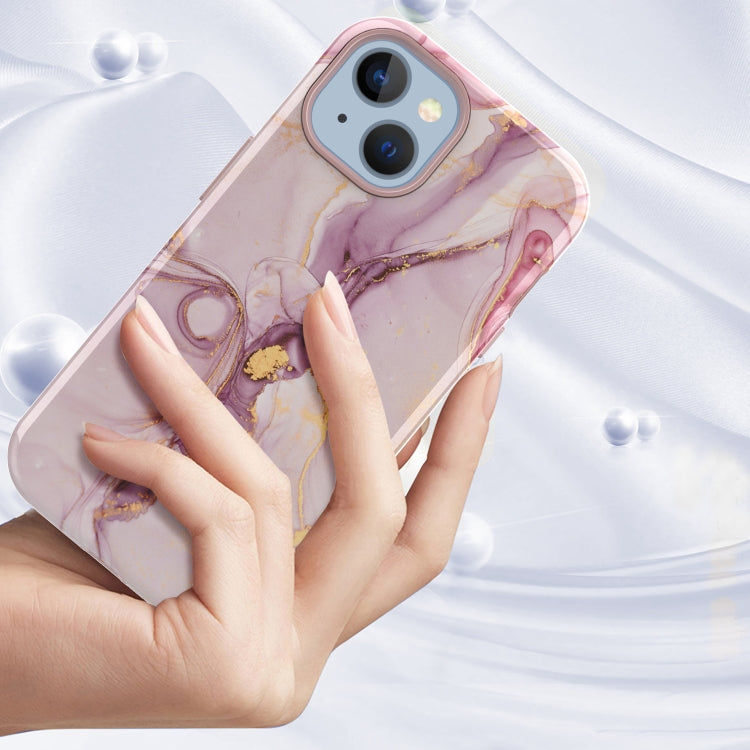 For iPhone 14 Varnishing Water Stick TPU + Hard Plastic Phone Case