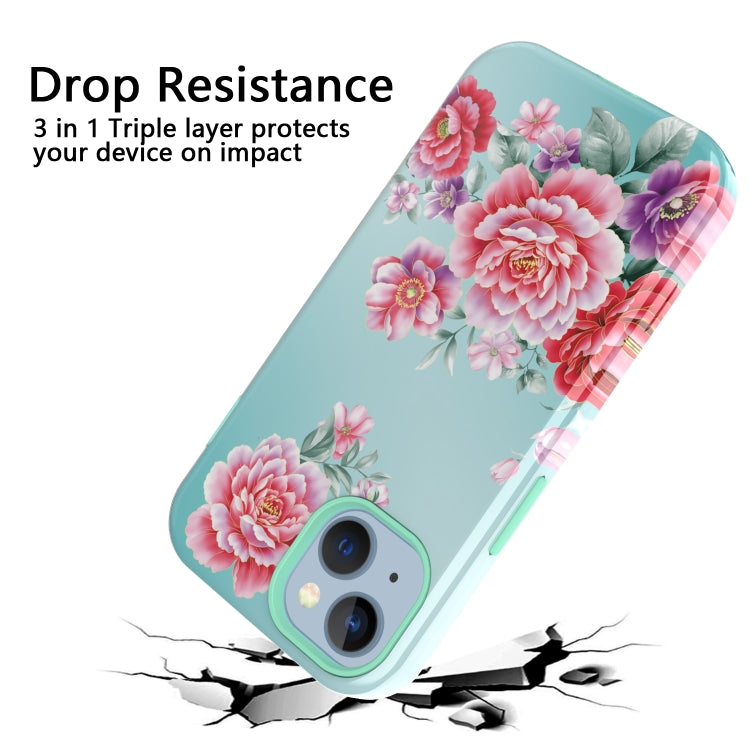 For iPhone 14 Varnishing Water Stick TPU + Hard Plastic Phone Case