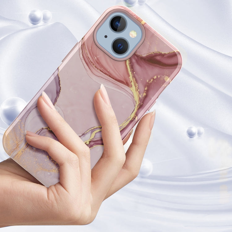 For iPhone 14 Varnishing Water Stick TPU + Hard Plastic Phone Case