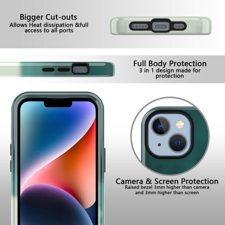 For iPhone 14 Varnishing Water Stick TPU + Hard Plastic Phone Case