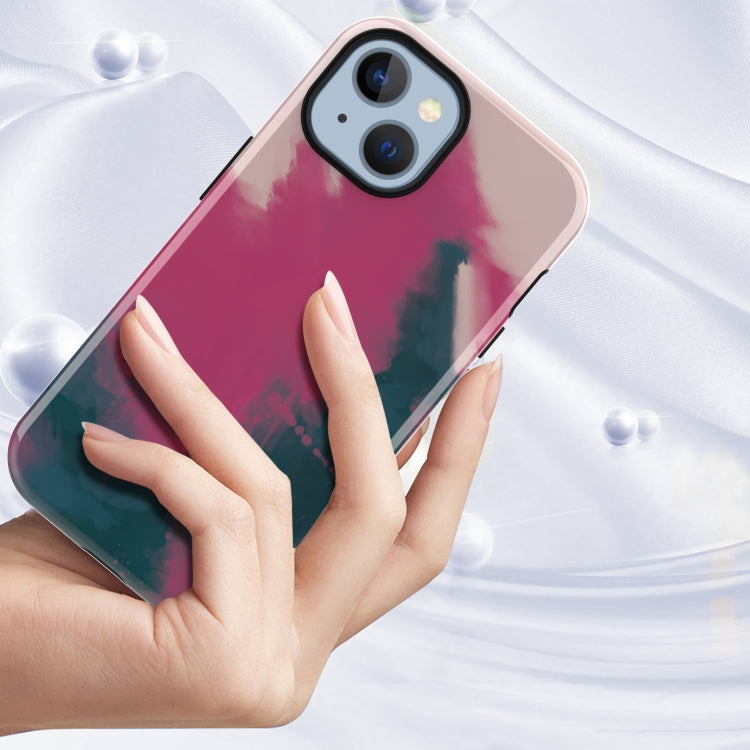 For iPhone 14 Varnishing Water Stick TPU + Hard Plastic Phone Case