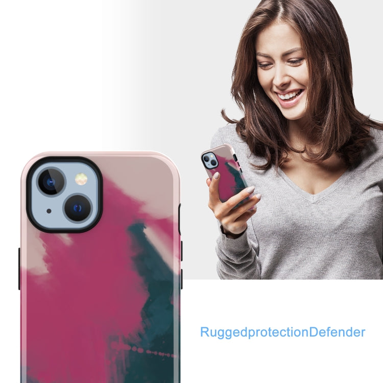 For iPhone 14 Varnishing Water Stick TPU + Hard Plastic Phone Case