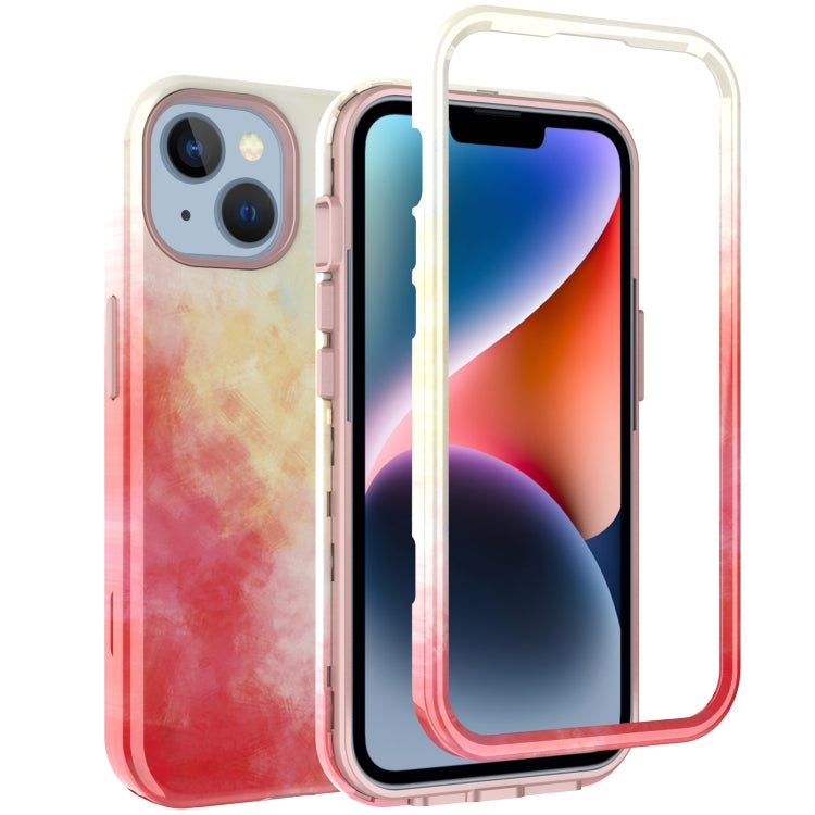 For iPhone 14 Varnishing Water Stick TPU + Hard Plastic Phone Case