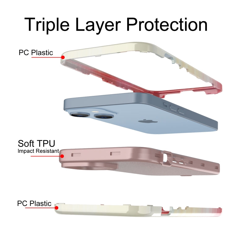 For iPhone 14 Varnishing Water Stick TPU + Hard Plastic Phone Case
