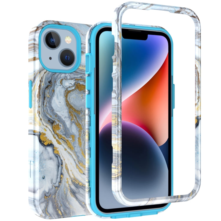 For iPhone 14 Plus Varnishing Water Stick TPU + Hard Plastic Phone Case