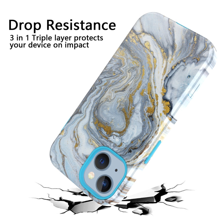 For iPhone 14 Plus Varnishing Water Stick TPU + Hard Plastic Phone Case