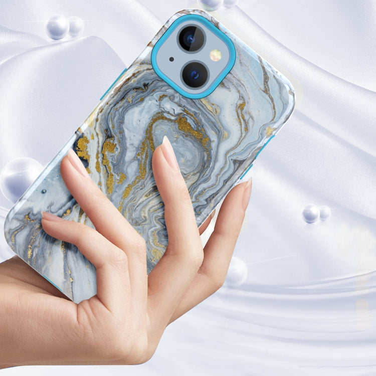 For iPhone 14 Plus Varnishing Water Stick TPU + Hard Plastic Phone Case