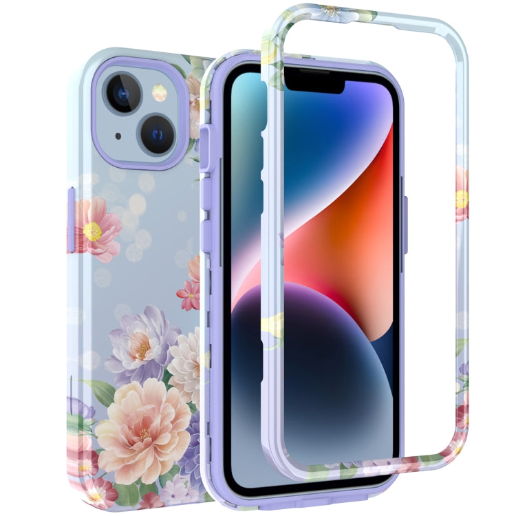 For iPhone 14 Plus Varnishing Water Stick TPU + Hard Plastic Phone Case
