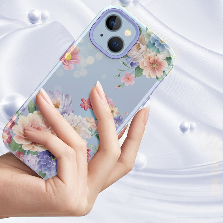 For iPhone 14 Plus Varnishing Water Stick TPU + Hard Plastic Phone Case