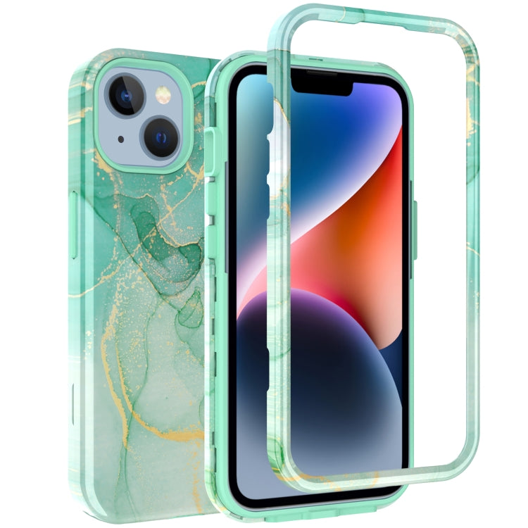 For iPhone 14 Plus Varnishing Water Stick TPU + Hard Plastic Phone Case