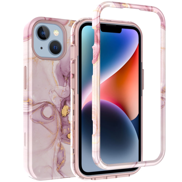 For iPhone 14 Plus Varnishing Water Stick TPU + Hard Plastic Phone Case