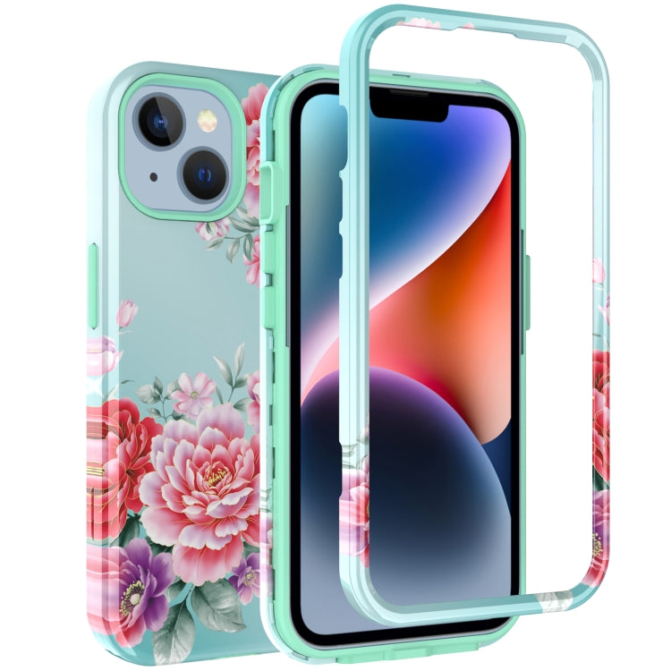 For iPhone 14 Plus Varnishing Water Stick TPU + Hard Plastic Phone Case