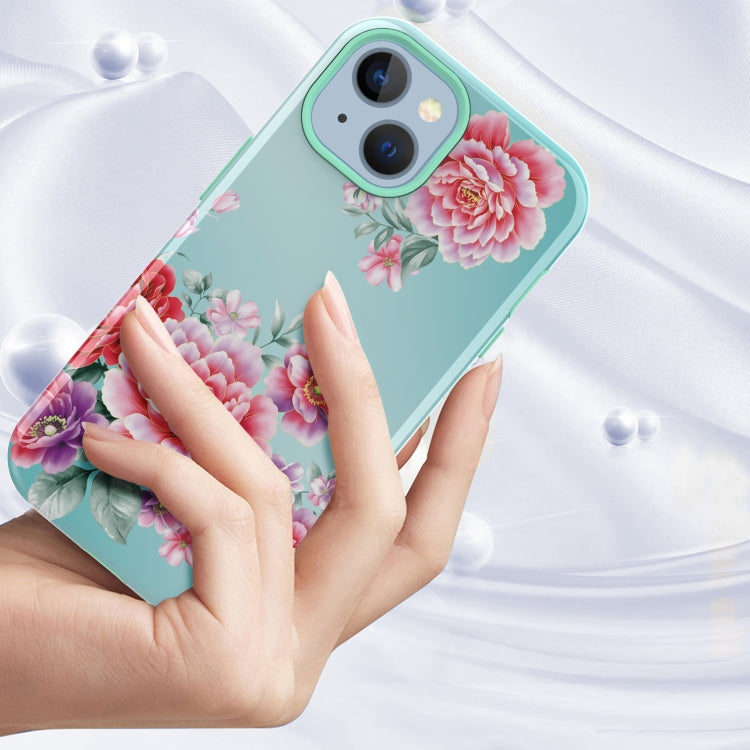 For iPhone 14 Plus Varnishing Water Stick TPU + Hard Plastic Phone Case