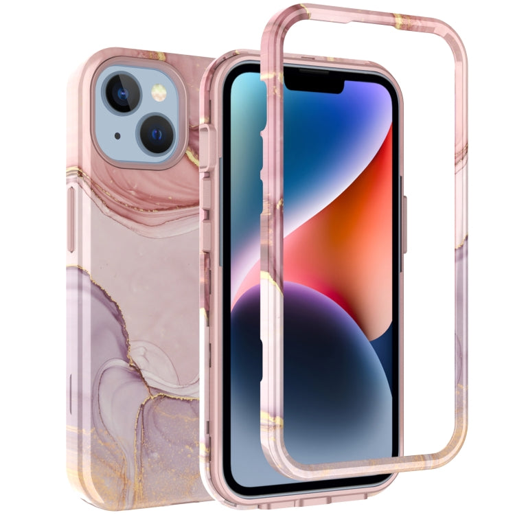 For iPhone 14 Plus Varnishing Water Stick TPU + Hard Plastic Phone Case