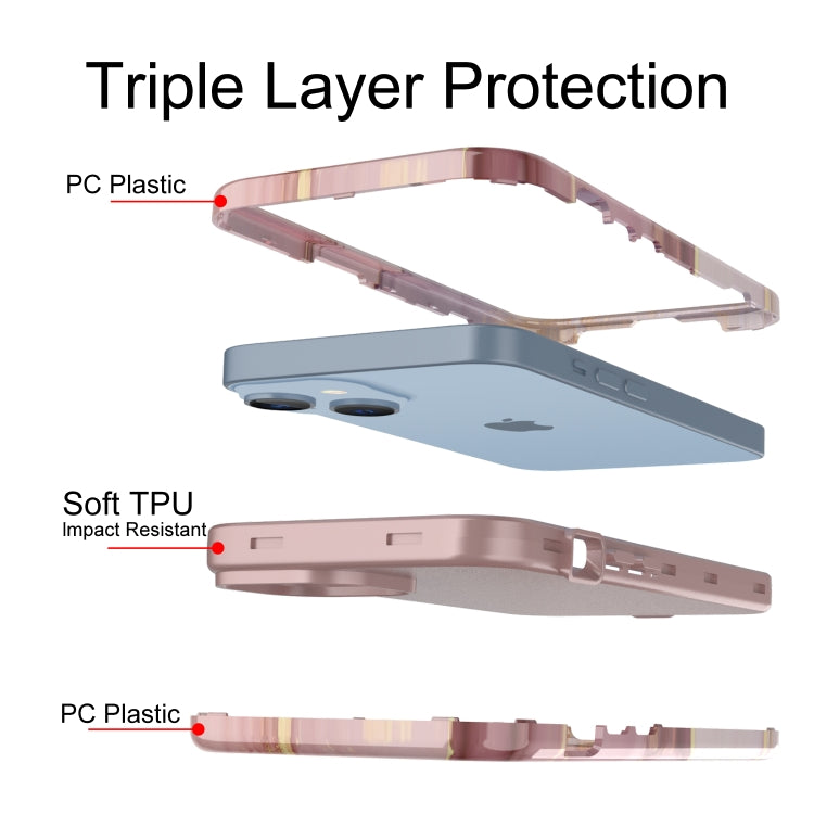 For iPhone 14 Plus Varnishing Water Stick TPU + Hard Plastic Phone Case