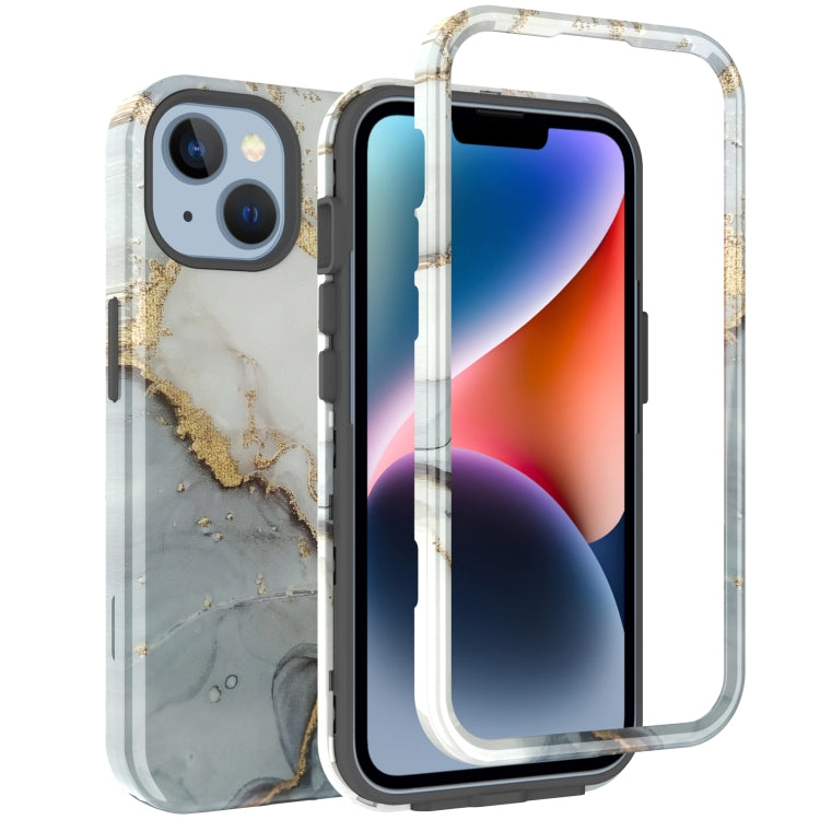 For iPhone 14 Plus Varnishing Water Stick TPU + Hard Plastic Phone Case
