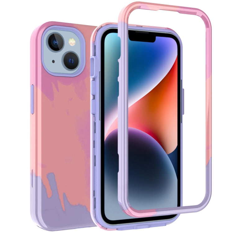 For iPhone 14 Plus Varnishing Water Stick TPU + Hard Plastic Phone Case