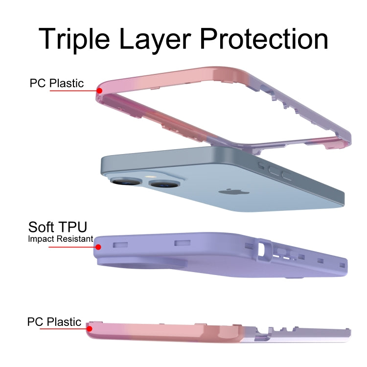 For iPhone 14 Plus Varnishing Water Stick TPU + Hard Plastic Phone Case