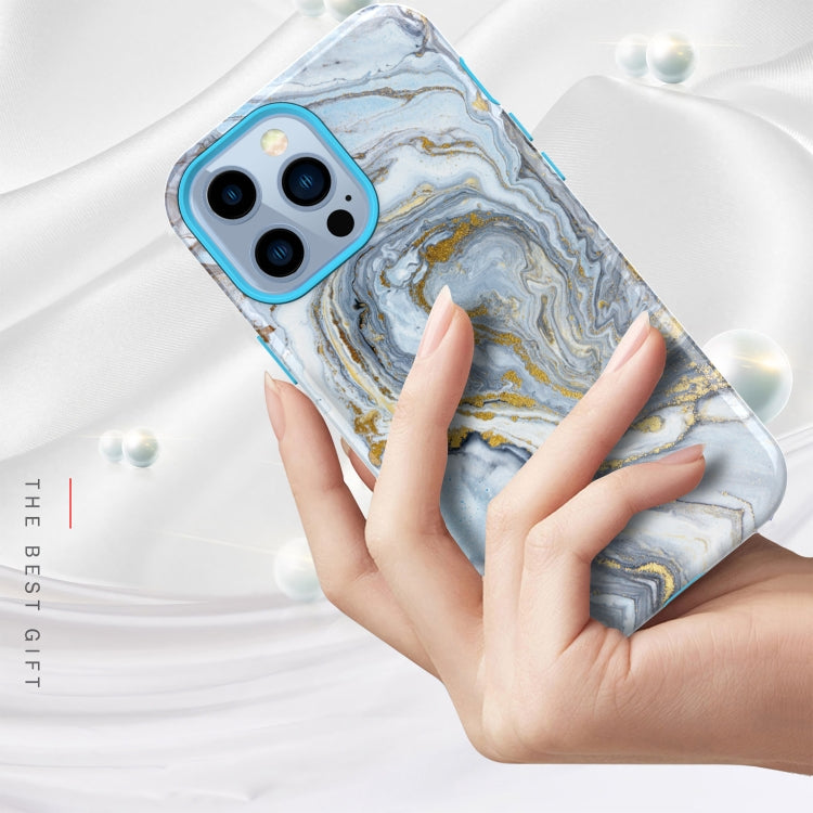 For iPhone 13 Pro Max Varnishing Water Stick TPU + Hard Plastic Phone Case