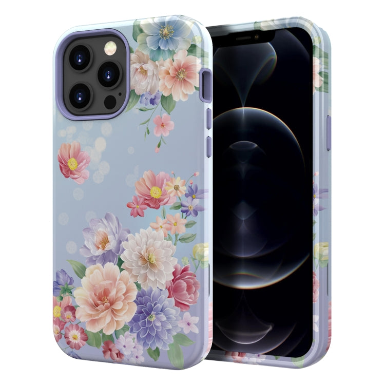For iPhone 13 Pro Max Varnishing Water Stick TPU + Hard Plastic Phone Case